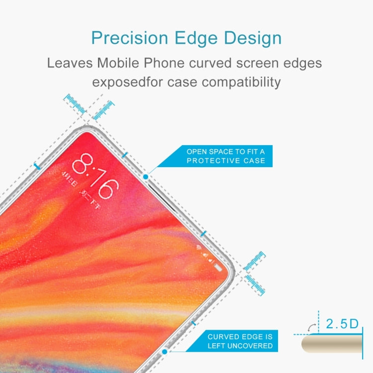 Tempered glass screen protector with precision edge design for curved phone display
