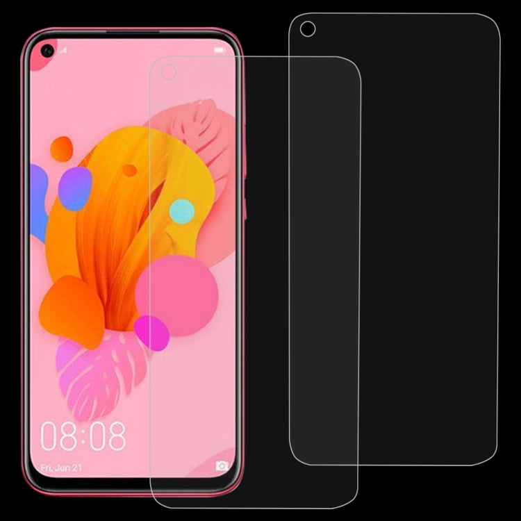 2-pack tempered glass screen protector film for phone screen, transparent.
