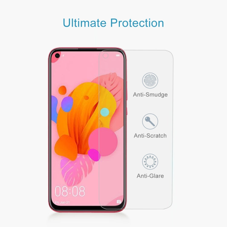 Tempered glass screen protector with anti-smudge, anti-scratch, anti-glare protection.