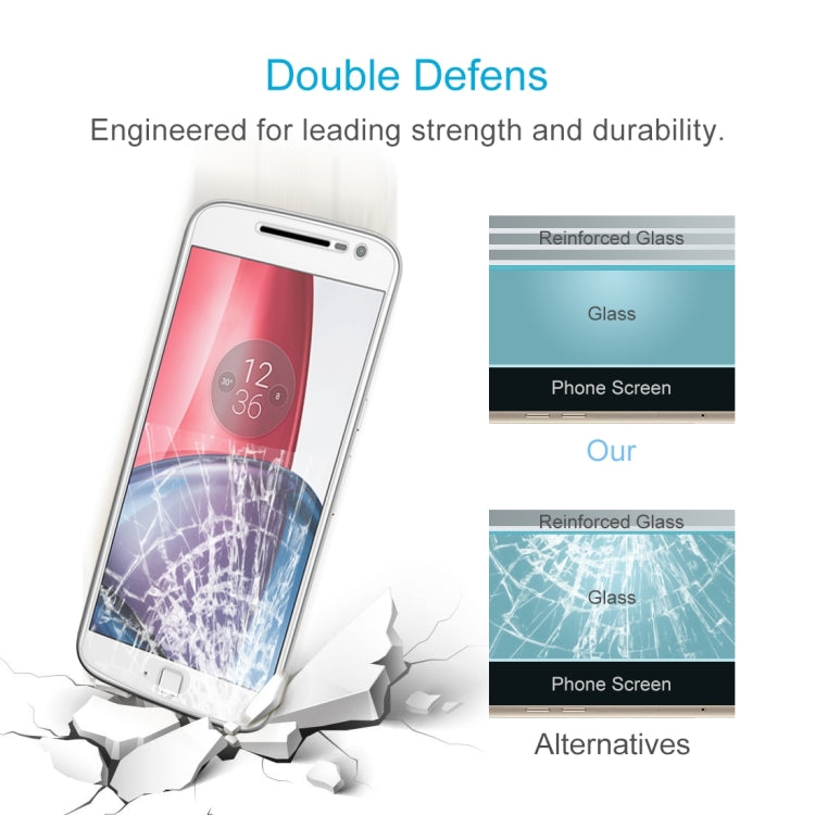 Tempered glass screen protector with reinforced glass layer over phone screen