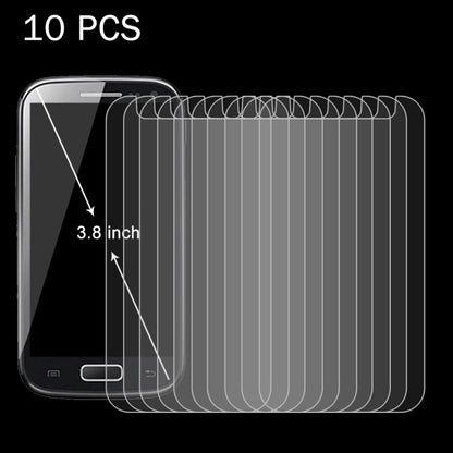 3.8-inch tempered glass screen protector film, shown on front of a phone screen