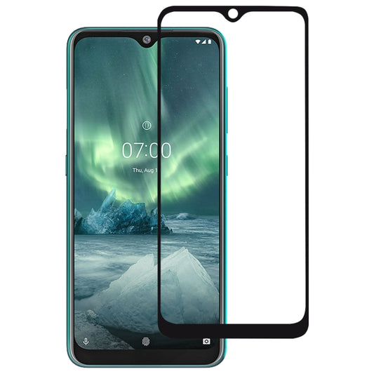 Tempered glass screen protector for Nokia 7.2 with full front coverage and black edge