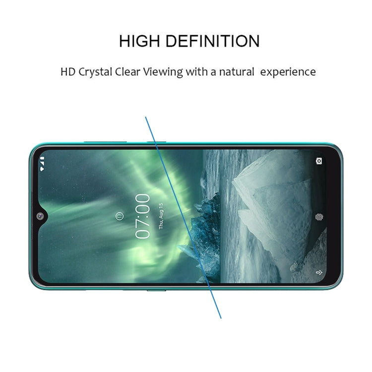 2.5D curved tempered glass screen protector for Nokia 7.2 with full screen fit