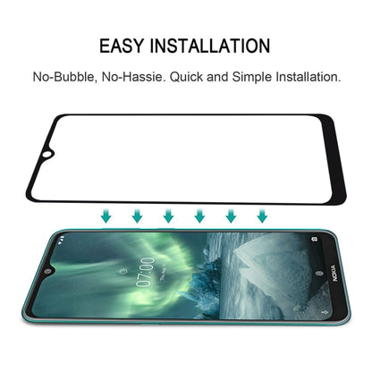 Full screen tempered glass protector for Nokia 7.2 with easy bubble-free installation