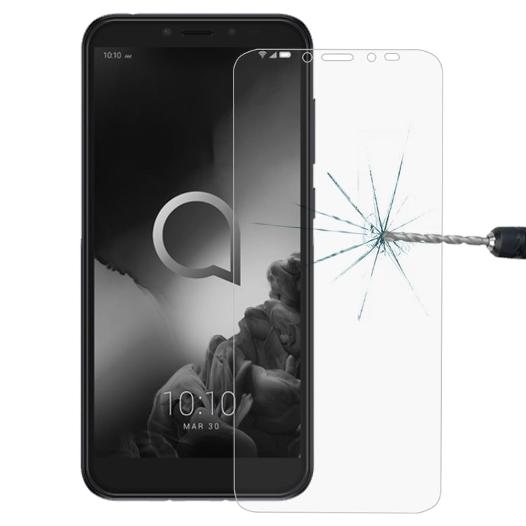 Tempered glass screen protector for Alcatel 1S (2019), clear 2.5D film on phone display