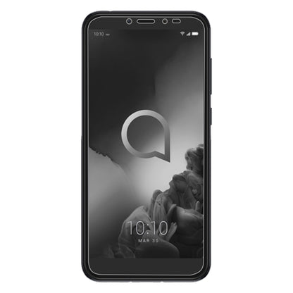 Tempered glass screen protector for Alcatel 1S (2019), clear film aligned to front screen
