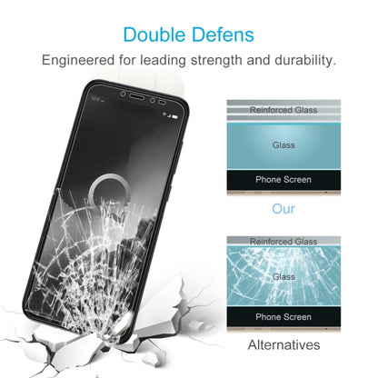 Tempered glass screen protector for Alcatel 1S (2019) showing reinforced glass durability