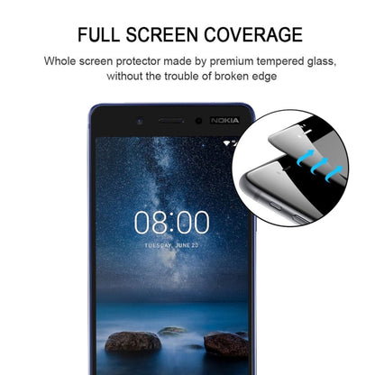 Full-screen tempered glass protector for Nokia 5 with edge-fitting detail