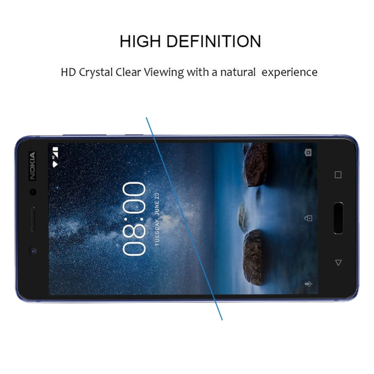 Tempered glass screen protector for Nokia 5 with full coverage across edges