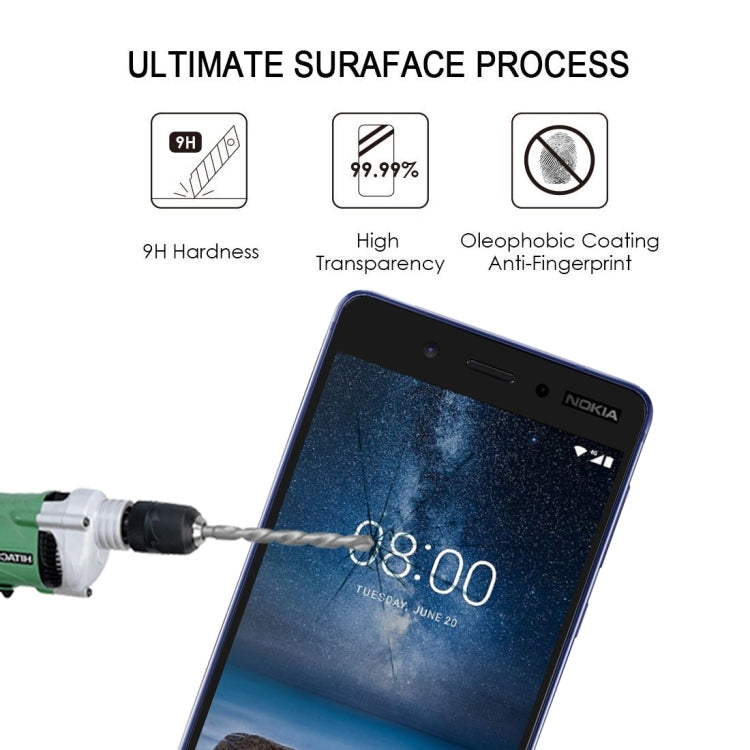 Tempered glass screen protector for Nokia 5 with anti-scratch and anti-fingerprint coatings