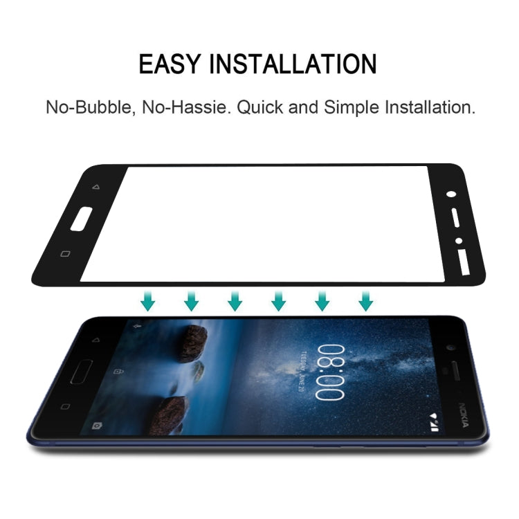 Full-cover tempered glass screen protector for Nokia 5 with easy alignment template