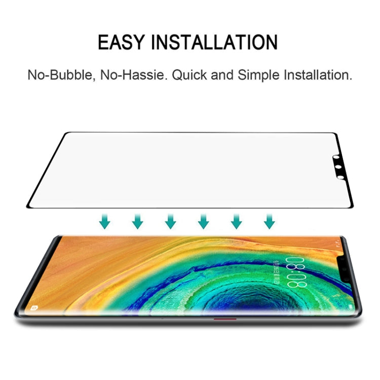 Curved tempered glass screen protector showing easy, bubble-free installation