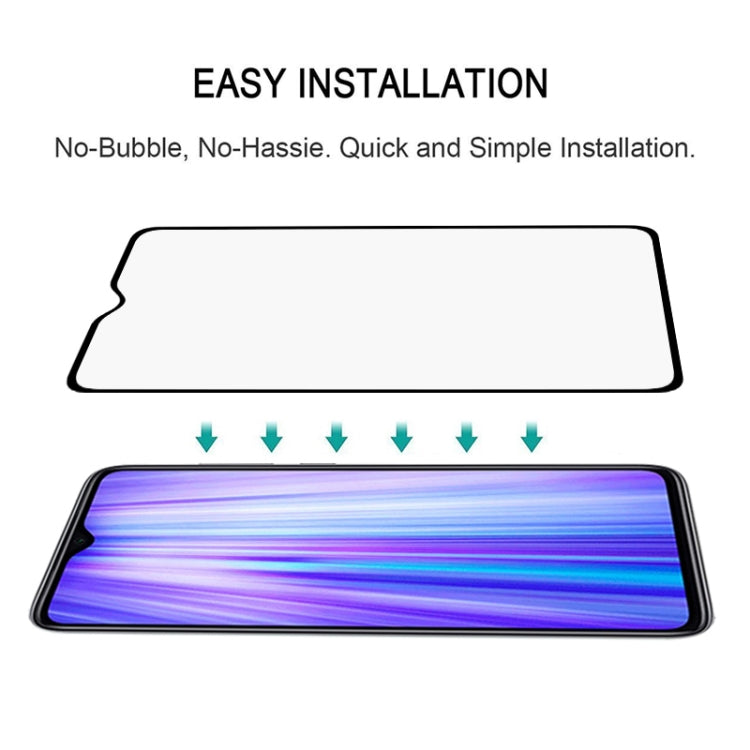 Tempered glass screen protector for smartphone screen, shown ready to install