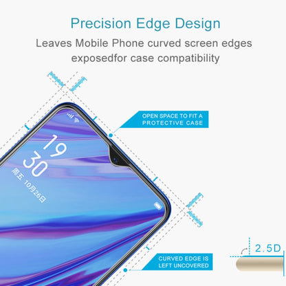 Tempered glass screen protector for OPPO A9 with 2.5D curved edge for case compatibility