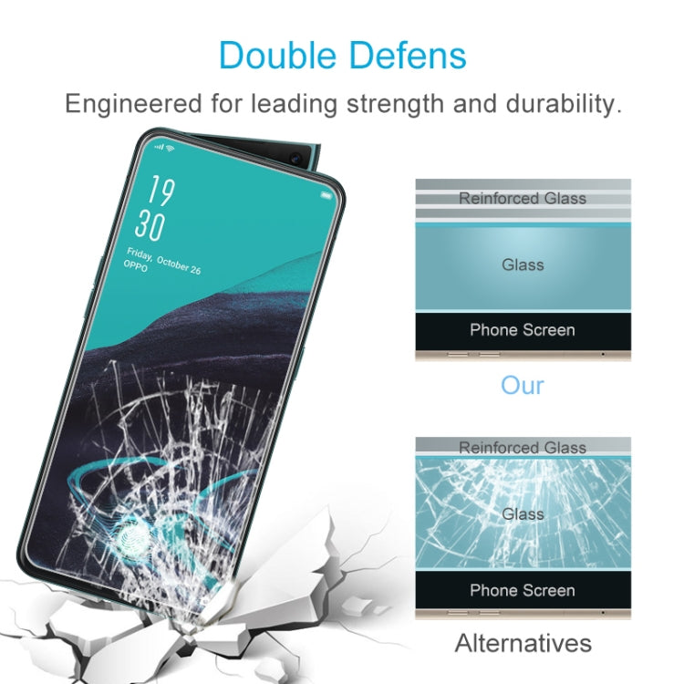 Tempered glass screen protector layer diagram with reinforced glass cross-section