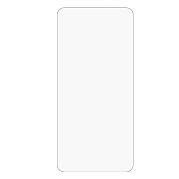 Tempered glass screen protector panel, clear and rounded for a smartphone