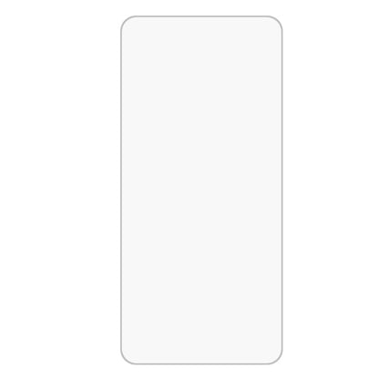 Tempered glass screen protector panel, clear and rounded for a smartphone