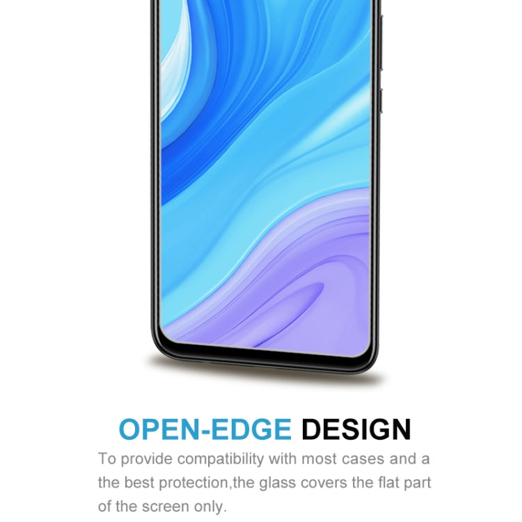 Tempered glass screen protector covering the front display, open-edge design