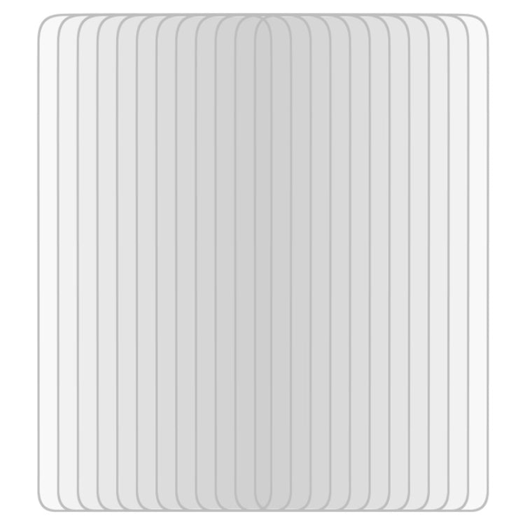 Stack of clear tempered glass screen protector films for phone displays