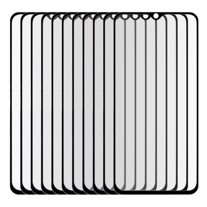 Set of 25 clear tempered glass screen protectors with rounded corners for full coverage