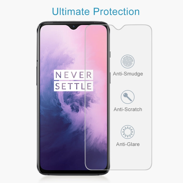 Tempered glass screen protector for OnePlus 7T with anti-smudge, anti-scratch, anti-glare.