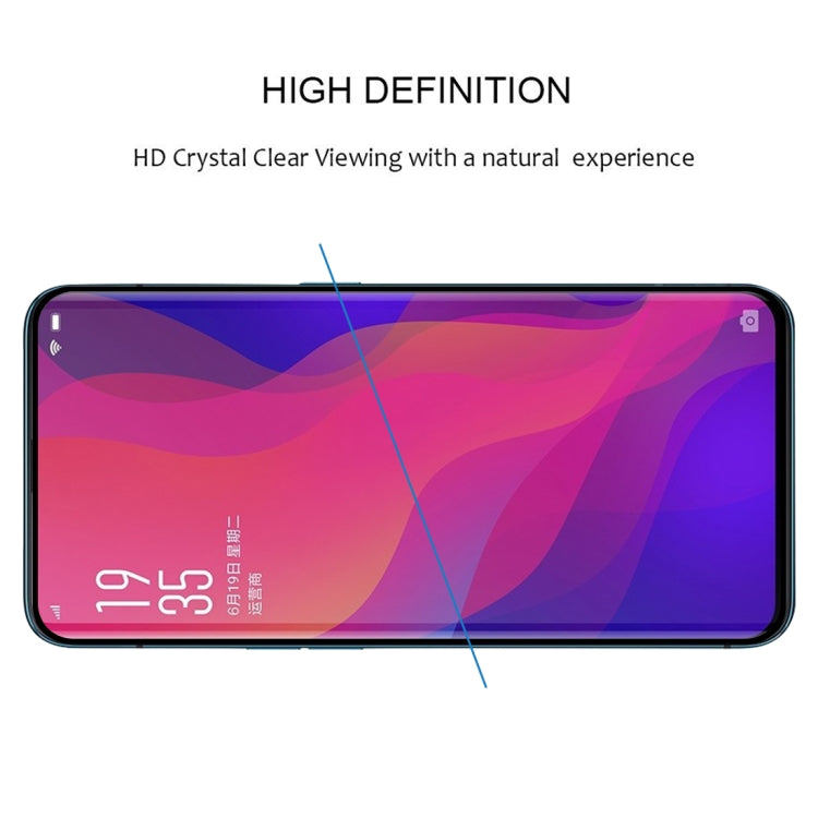 Full-width tempered glass screen protector for a curved smartphone display