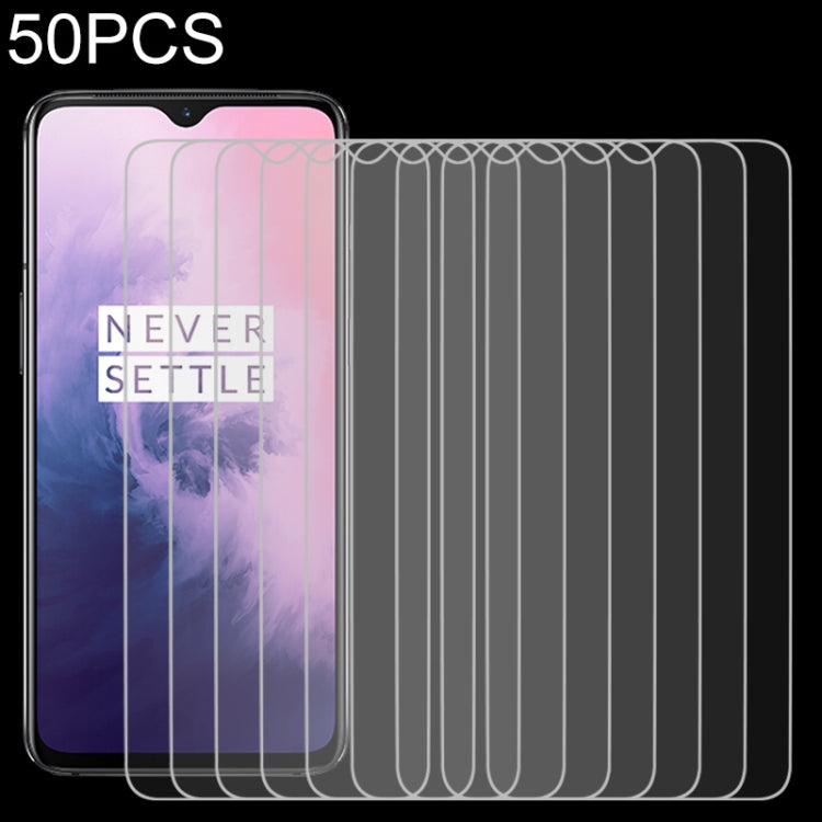 Tempered glass screen protectors, clear 2.5D curved, 50-pack set