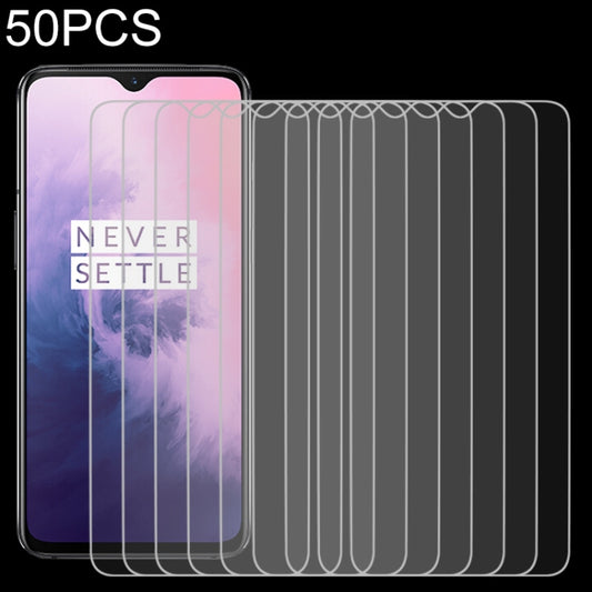 Tempered glass screen protectors, clear 2.5D curved, 50-pack set