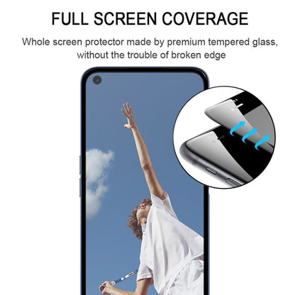 Tempered glass screen protector aligned on OPPO A52 front display