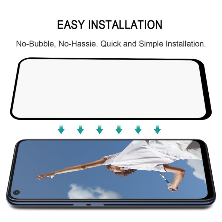 Tempered glass screen protector installation guide with installed front cover