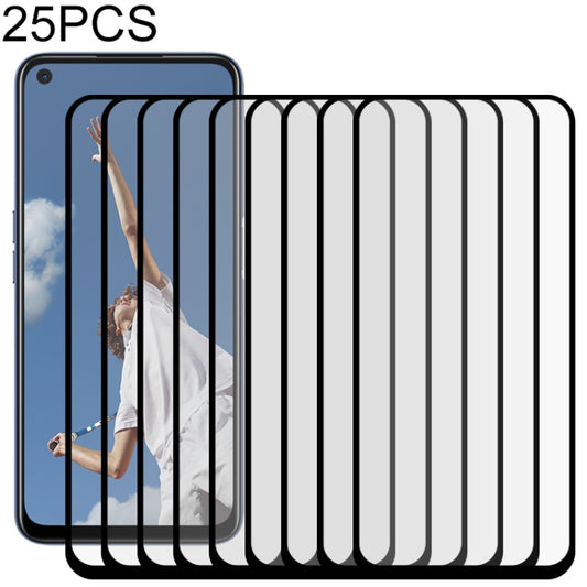 Set of clear tempered glass screen protectors with full glue, stacked for OPPO A52