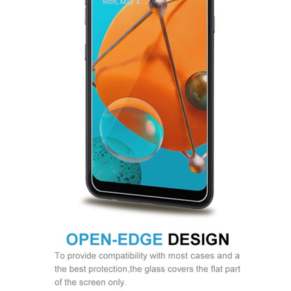 Tempered glass screen protector with open-edge design for phone case compatibility
