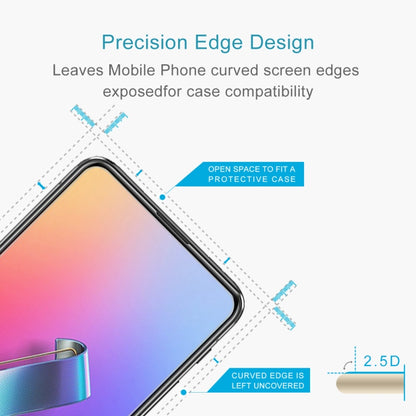 2.5D curved-edge tempered glass screen protector for a smartphone display.