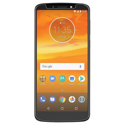 Tempered glass screen protector for Moto E5 Plus, clear shield fitted to phone