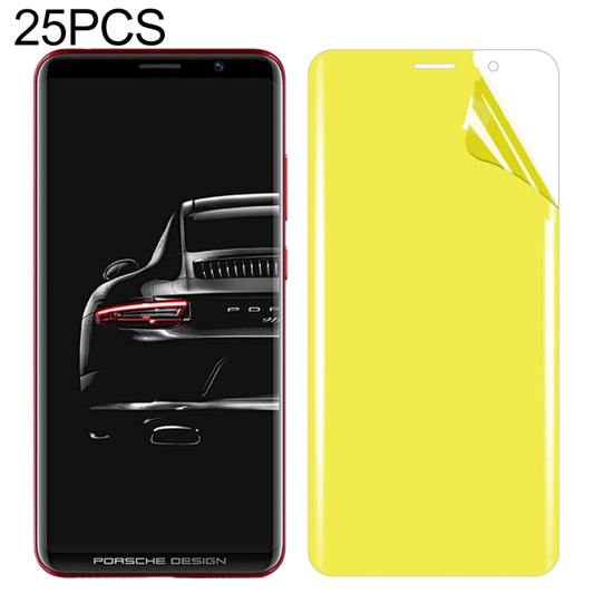 Soft TPU front screen protector film set, 25-pack, shown on phone screen.