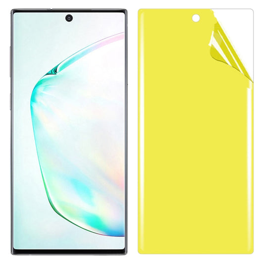 Full coverage screen protector film for Galaxy Note 10 with clear flexible cover