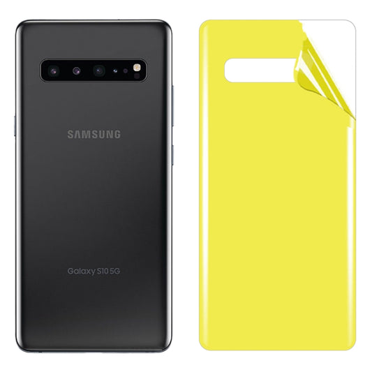Soft TPU back screen protector for Galaxy S10 5G with full-coverage yellow film