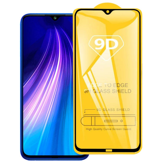 9D tempered glass screen protector film with full glue, curved edge