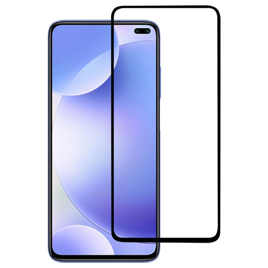 Full-cover tempered glass screen protector for Xiaomi Redmi K30, black frame