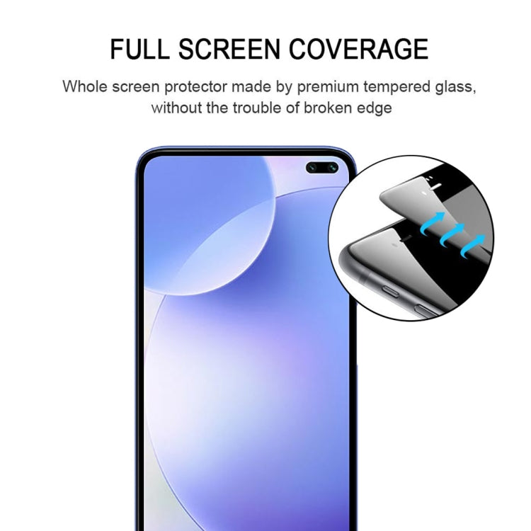 Full-screen tempered glass protector with 2.5D curved edge and camera cutout