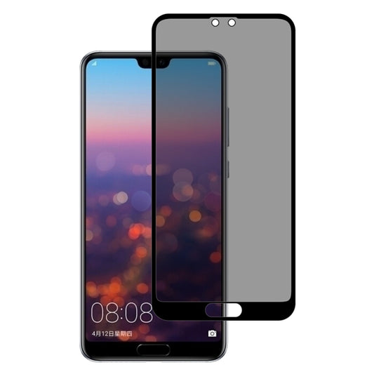 Full-cover anti-spy tempered glass screen protector film for Huawei P20 Pro, black edge