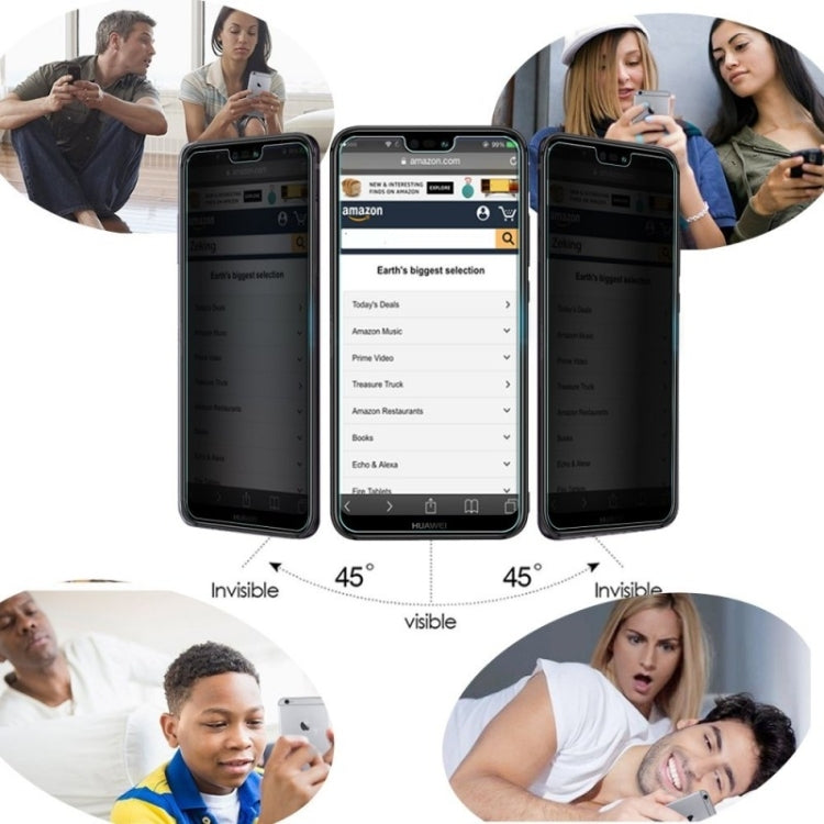 Anti-spy privacy screen protector with 45° visible and invisible viewing effect