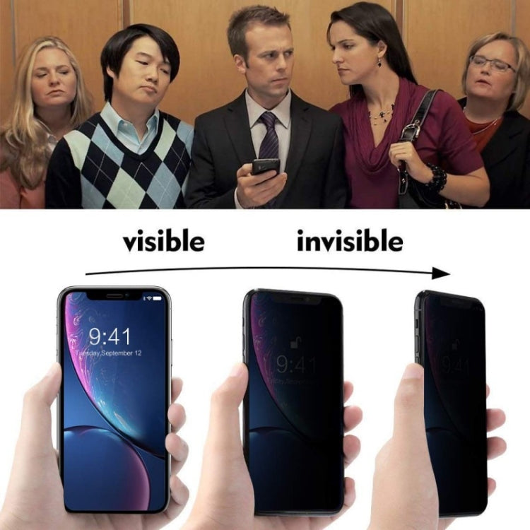 Anti-spy privacy tempered glass screen protector: visible from one angle, invisible
