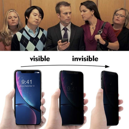 Anti-spy privacy tempered glass screen protector: visible from one angle, invisible