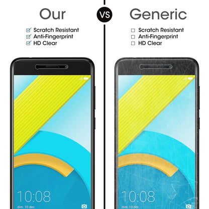 Scratch-resistant clear tempered glass screen protector for Honor 6C Pro phone