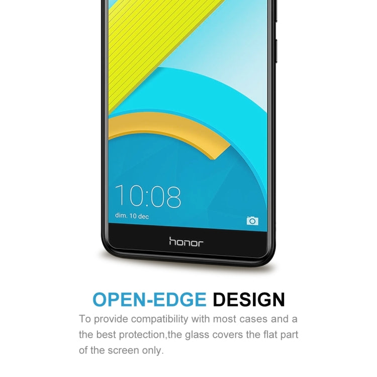 Tempered glass screen protector on Honor 6C Pro with open-edge compatibility