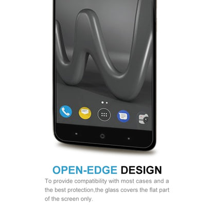 Tempered glass screen protector with an open-edge cutout near the phone bottom