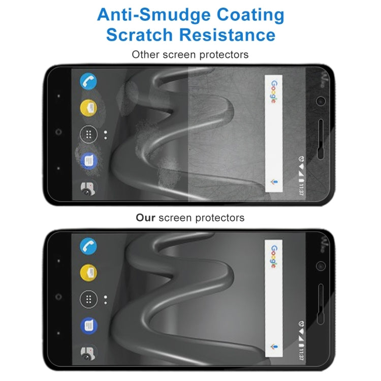 Tempered glass screen protector for smartphone display with anti-smudge surface