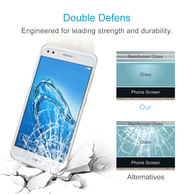 Tempered glass screen protector with reinforced layers shown beside the phone
