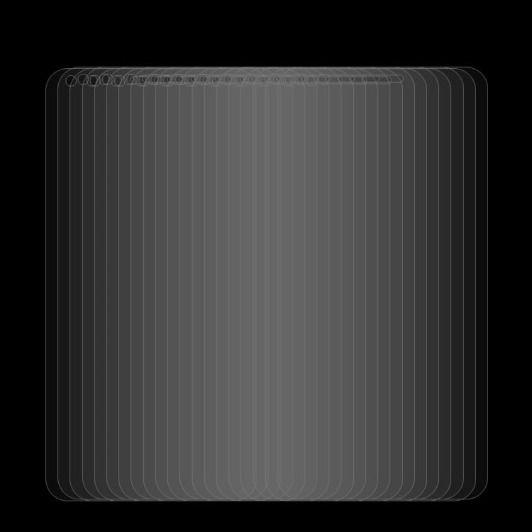 Pack of 50 clear tempered glass screen protectors with 2.5D curved edges